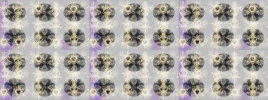 Kar taneleri radyal nötr, gri ve bej renkler. Renkli arka planda güzel kar taneleri. Raster illüstrasyonu..