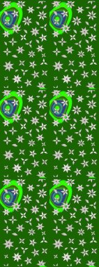 Şirin karalamalı çiçek desenli çizim. El yapımı çiçek ve bitki koleksiyonu. Raster illüstrasyonu. Eskiz stili yeşil renkler. Raster illüstrasyonu.