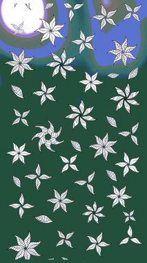 Güzel kumaş deseni. Yazdır. Düz Çiçek Elementleri Tasarımı. Güzel eskiz şekli. Renkli Yaz Temalı eskiz kalıbı. Raster çiçekli arka plan.