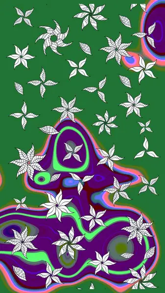 Çiçekli bahar çiçekleri. Küçük renkli çiçekler. Motley illüstrasyonu. Küçük çiçekte güzel bir desen. Robot resim. Moda baskıları için zarif bir şablon.