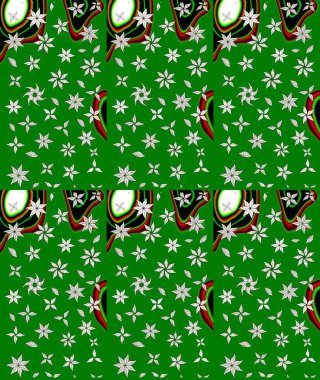 Yeşil renkli çiçekler. Yumuşak, bahar çiçekli arka plan. Raster çiçek desenli ve çiçekli..