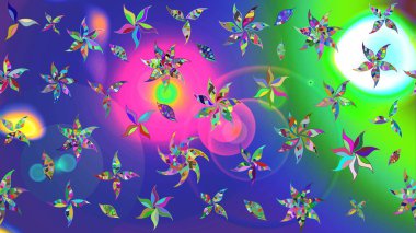 El çizimi Raster çizimi. Çizim çiçek deseni duvar kağıdı, web sitesi arka planı, ambalaj kağıdı, davetiye, broşür, afiş veya web sitesi için kullanılabilir. Karalama elementleri.