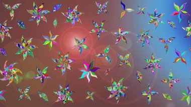 Üst manzara, yumuşak kahverengi renk. Çiçek kompozisyonu, el boyası, hassas şablon. Sevgililer günü ve tebrik kartı konsepti için şık bir davetiye. Manzaralı çiçek deseni.