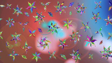 Raster illüstrasyonu. Ultraviyole kumaş deseni. Çizim kalıbı. Organik motif arkaplanı.