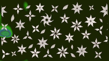 Elle çizilmiş çiçek desenli Raster çizimi. Tekstil, kumaş, ambalaj, hatıra defteri için hoş bir çiçek arkaplanı. Çocuksu tasarım. Gri arkaplanda.