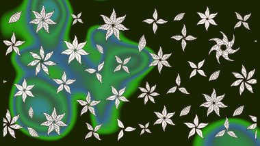 Manzaralı çiçek deseni. Çiçek kompozisyonu, el boyası, hassas şablon. Üst manzara, yumuşak gri renk tarzı. Sevgililer günü ve tebrik kartı konsepti için şık bir davet.