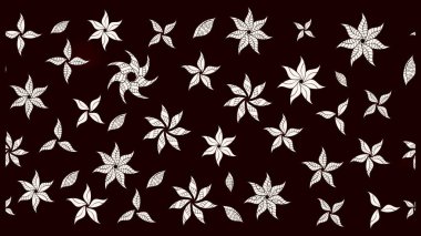 Çiçekli karalama şeklinde Raster çiçek deseni. Nazik, narin çiçek arkaplanı. Siyah renkte çiçekler.