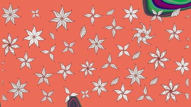 Tomurcukları çiçek olan sevimli bir çiçek deseni. Eskiz geçmişi. Raster illüstrasyonu. Kumaş, tekstil, duvar kağıdı baskısı için. Eski usul. Raster..