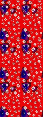 Çiçek desenli eskiz, darbeler, sıçramalar, yaz çiçekleri. Kırmızı renkte çiçekler. Raster illüstrasyonu.