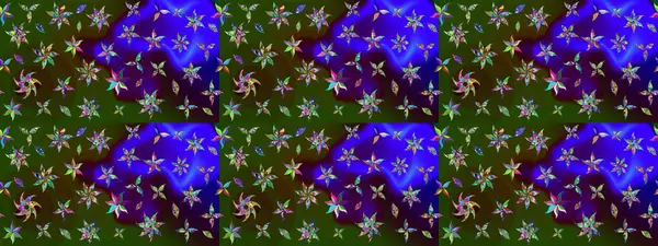 Moda baskıları için zarif bir şablon. Küçük renkli çiçekler. Motley illüstrasyonu. Çiçekli bahar çiçekleri. Küçük çiçekte şirin desenler.