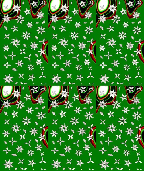 Yeşil renkli çiçekler. Yumuşak, bahar çiçekli arka plan. Raster çiçek desenli ve çiçekli..