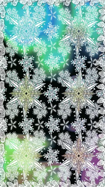 Tarafsız renklerde çiçekler. Çiçekli karalama şeklinde Raster çiçek deseni. Nazik, narin çiçek arkaplanı.