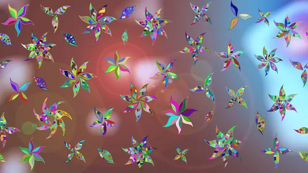 Parmak izi, kumaş, duvar kâğıdı, tekstil için raster dokusu. Renkli grunge, soyut arkaplanı colokahverengi çiçeklerle süslüyor. Nakış desenli çiçek deseni..