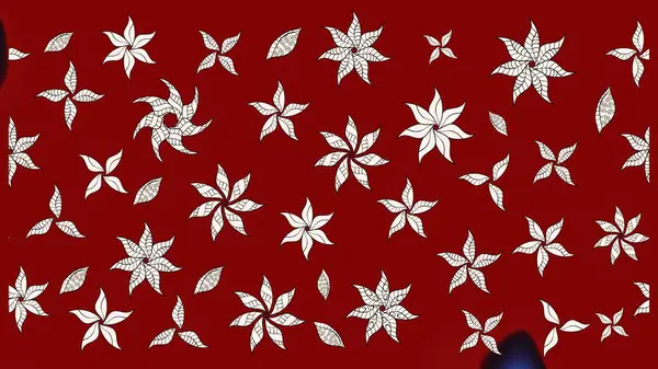 Küçük çiçekteki sevimli çiçek deseni. Kırmızı renkte çiçekler. Raster illüstrasyonu.