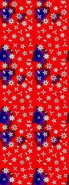 Çiçek desenli eskiz, darbeler, sıçramalar, yaz çiçekleri. Kırmızı renkte çiçekler. Raster illüstrasyonu.