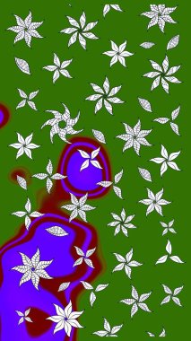 Renkli Bahar Teması eskiz kalıbı. Çiçek deseni. Düz Çiçek Elementleri Tasarımı. Raster çizimi. Güzel kumaş deseni..