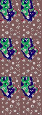 Raster suluboya çiçek deseni, narin çiçekler, kahverengi çiçekler, tebrik kartı şablonu. Raster Güzel kumaş deseni.