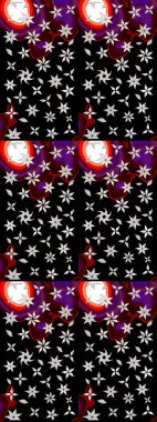 Botanik çizim kalıbı. Organik elementler. Suluboya etkisi. Raster deseni.