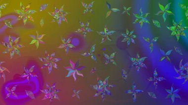 Küçük çiçekteki sevimli çiçek deseni. Modaya uygun kumaş deseni. Tony 'nin kumaş kalıbını çiz. Raster illüstrasyonu.