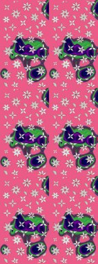 Çiçekli yumuşak bir eskiz şekli. Raster çiçekleri klasik tarzda çizilmiş. Yumuşak, pembe renkte bahar çiçekleri. Raster illüstrasyonu.