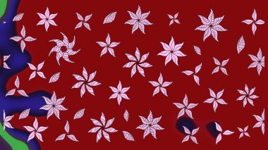 Renkli Bahar Teması eskiz kalıbı. Düz Çiçek Elementleri Tasarımı. Raster illüstrasyonu. Çiçek deseni. Chichi kumaş deseni çiz.