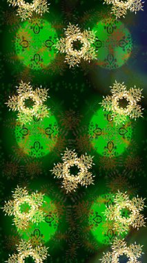 Güzel dekorasyon. Kışın sembolü. Yeşil, mavi ve gri renkli suluboya kar taneleri. İllüstrasyon kar tanesi.