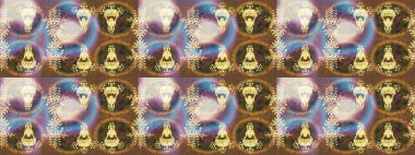 Raster illüstrasyonu. Düz yatıyordu. Altın renkte kar tanesinden yapılmış kış deseni. Kış konsepti.