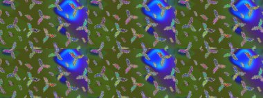 Kar Tanesi raster simgesi arka plan yeşil, mavi ve mor. Meteoroloji buz koleksiyonu. Raster. Kış Noel 'inde kar bembeyaz kristal element. Xmas don kar taneleri izole edilmiş siluet sembolü