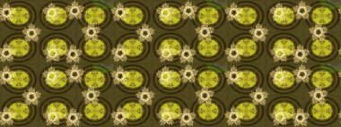 Güzel soyut kar tanesi raster tasarımı. Yeni yıl kar tanesi. Düz kar karalama ikonları, kar taneleri silueti kahverengi, yeşil ve sarı renklerde Noel afişi, kartlar.