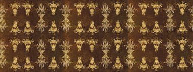 Raster Illustrasyon 'daki Çiçek Deseni' nin son moda çizimi. Güzel kumaş deseni. Renkli Yaz Temalı eskiz kalıbı. Düz Çiçek Elementleri Tasarımı.