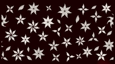 Çiçekli eskiz çizimi. Siyah renkli çiçekler. Renkli Yaz Temalı eskiz kalıbı. Düz Çiçek Elementleri Tasarımı.