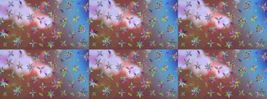 Raster deseni. Süslü kumaş deseni. Çiçekli çiçek deseni, suluboya..