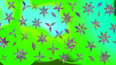 Eskiz geçmişi. Raster illüstrasyonu. Kumaş, tekstil, duvar kağıdı baskısı için. Eski usul. Tomurcukları papatya çiçekleri olan sevimli bir çiçek deseni. Miles Fleur, dandik süs.