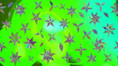 Yeşil renkte manzaralı çiçek deseni. Çiçek kompozisyonu, el boyası, hassas şablon. Sevgililer günü ve tebrik kartı konsepti için şık bir davetiye. Üst görünüm, yumuşak biçim.