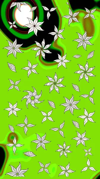 Çiçek deseni. Renkli Bahar Teması eskiz kalıbı. Düz Çiçek Elementleri Tasarımı. Raster çizimi. Güzel kumaş deseni..