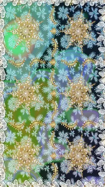 Noel altın kar tanesi kusursuz desen. Sembol bayramı, yeni yıl kutlamaları, altın desenler. Kış kar dokusu duvar kağıdı. Tarafsız renklerde altın kar taneleri.