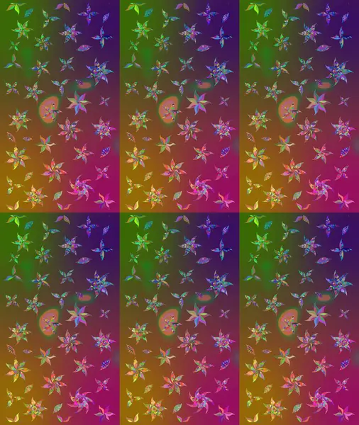 Çiçekler suluboya eskiz deseni. Raster Stili kumaş deseni.