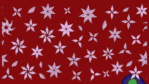 Güzel kumaş deseni. Düz Çiçek Elementleri Tasarımı. Renkli Bahar Teması eskiz kalıbı. Raster illüstrasyonunda çiçek deseni çizimi.