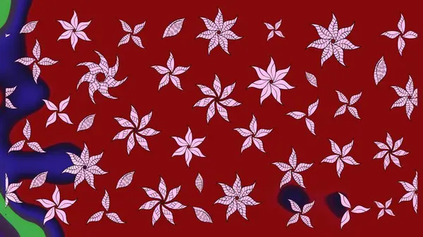 Renkli Bahar Teması eskiz kalıbı. Düz Çiçek Elementleri Tasarımı. Raster illüstrasyonu. Çiçek deseni. Chichi kumaş deseni çiz.