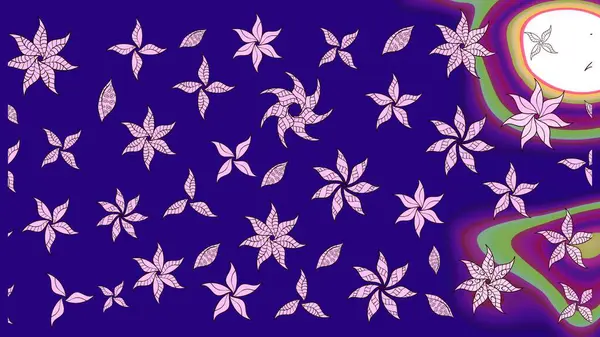 Suluboya etkisi. Raster deseni. Organik elementler. Botanik çizim deseni.