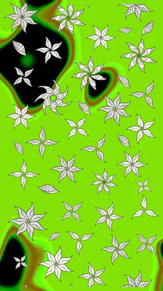 Raster - stok. Suluboya, elle çizilmiş. Eskiz arkaplan modeli. Vadinin yeşil renkli çiçekleri.