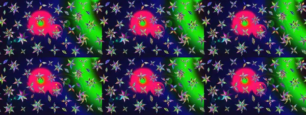 Raster illüstrasyonu. Tony 'nin kumaş kalıbını çiz. Modaya uygun kumaş deseni. Küçük çiçekte sevimli çiçek deseni var..