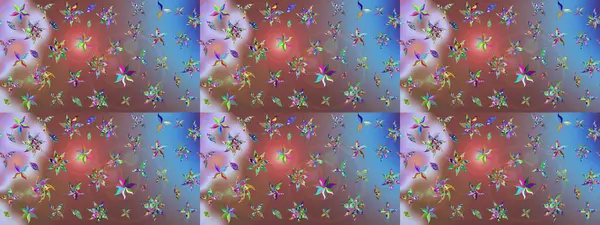 Küçük çiçekteki sevimli çiçek deseni. Bir sürü kahverengi ve soyut çiçekli tropik eskiz deseni. Varicolobrown Raster çizimi.