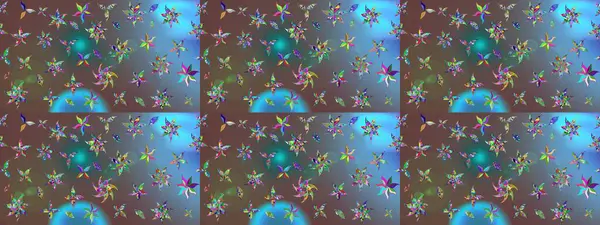 Çiçekli çiçek deseni, suluboya. Kahverengi renkli çiçekler. Düz Çiçek Elementleri Tasarımı. Raster illüstrasyonu. Renkli Bahar Teması çizim şablonu.