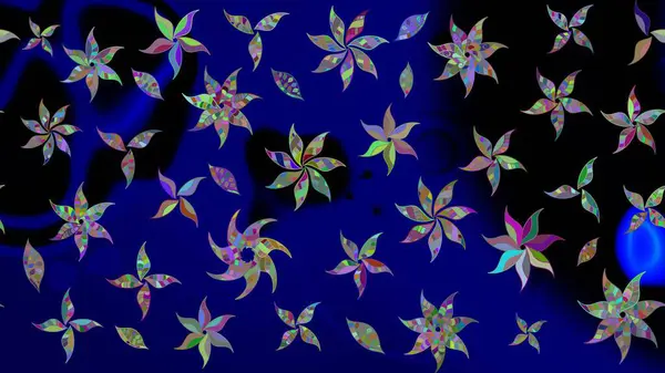 -Mavi çiçekler. Çiçek kompozisyonu. Küçük çiçekte güzel bir desen var. Çiçek arkaplan. Raster deseni. Çiçek kolajı. Doğa.