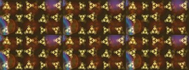 Yüzey için tekrarlanan doku, ambalaj kağıdı, kahverengi, gri ve mor renkler. Raster illüstrasyonu. Kış kar tanesi, raster arka plan. Renkli arka planda izole edilmiş güzel kar taneleri.