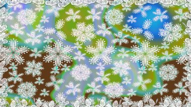 Raster. Düz Çiçek Elementleri Tasarımı. Renkli Bahar Teması Kusursuz Arkaplan.