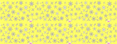 Güzel çiçek deseni. Sarı renkli çiçekler. Renkli Bahar Teması eskiz kalıbı. Düz Çiçek Elementleri Tasarımı.