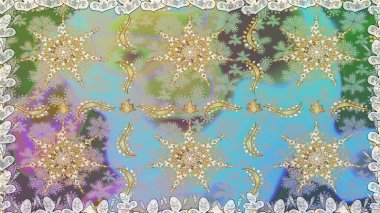 Kış sembolü, Mutlu Noeller, Mutlu yıllar 2019. Soyut duvar kâğıdı, ambalaj dekorasyonu. Tarafsız renklerde raster altın desen. Altın kar taneleri basit, pürüzsüz desen.