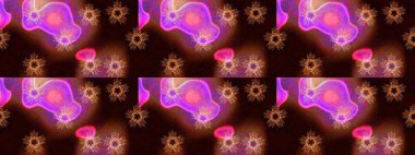 Düşen Noel stili kar taneleri. Güzel, kahverengi, siyah ve pembe kar taneleri renkli bir arka planda izole edilmiş. Kar taneleri, kar yağışı. Görüntü.